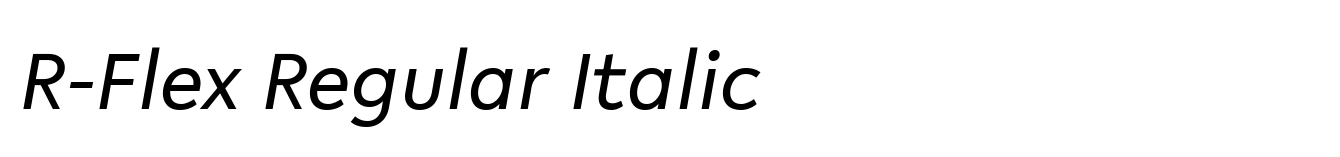 R-Flex Regular Italic image
